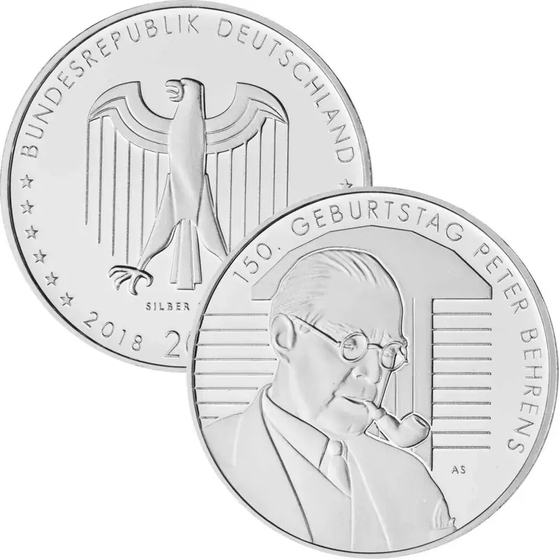 Wochenendangebot | 20 Euro Deutschland 2018 Silber bfr. – 150. Geburtstag Peter Behrens