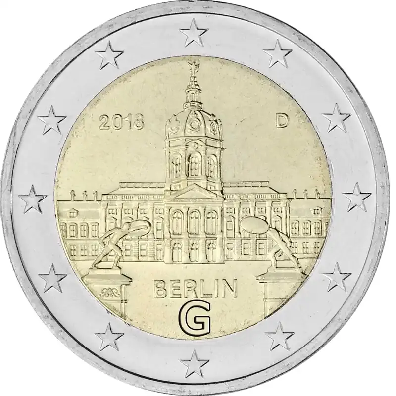 2 Euro Gedenkmünze Deutschland 2018 bfr. – Schloss Charlottenburg (G) | Neu hinzugefügt