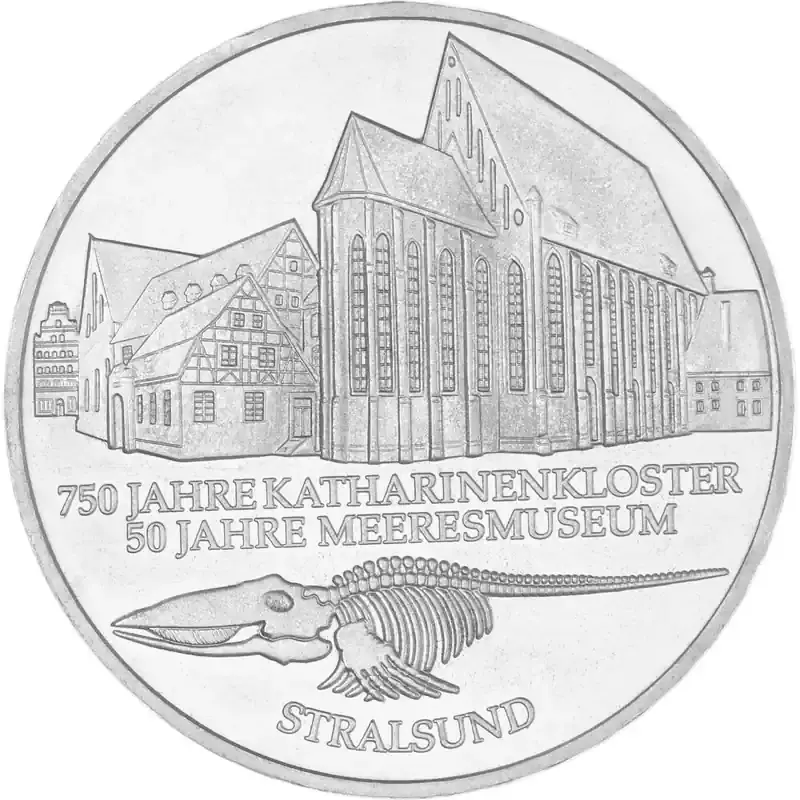 Super-Preis | 10 DM Gedenkmünze 2001 PP – Katharinenkloster & Meeresmuseum Stralsund