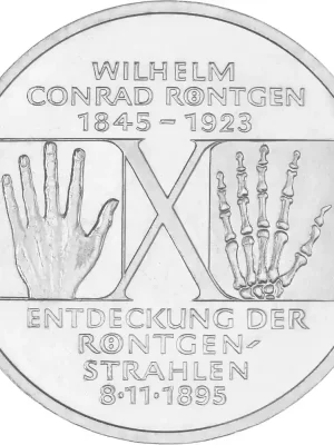 10 DM Gedenkmünze 1995 PP – 150. Geburtstag Wilhelm Conrad Röntgen | Bestseller