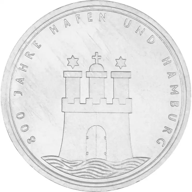 Super-Preis - 10 DM Gedenkmünze 1989 PP – 800 Jahre Hamburger Hafen
