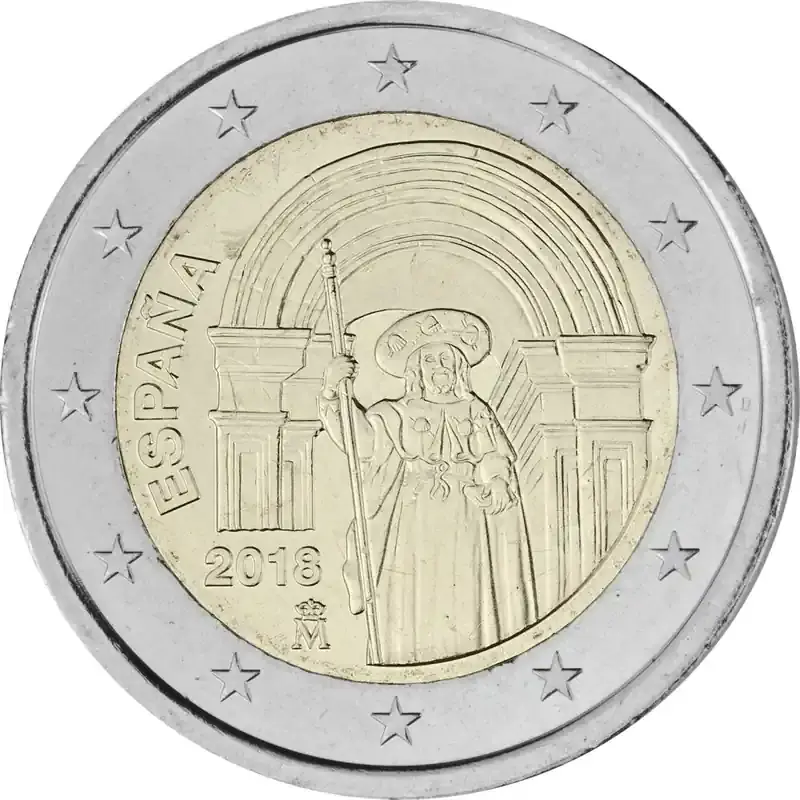 Versand noch heute | 2 Euro Gedenkmünze Spanien 2018 bfr. – Santiago de Compostela