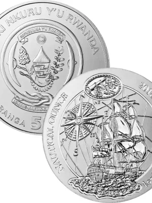 Neues Produkt - 50 Francs Ruanda 2018 – 1 Unze Silber BU – Nautical Ounce Endeavour