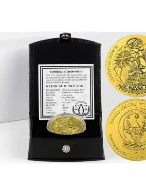 Einfach bestellen | 100 Francs Ruanda 2018 – 1 Unze Gold BU – Nautical Ounce Endeavour