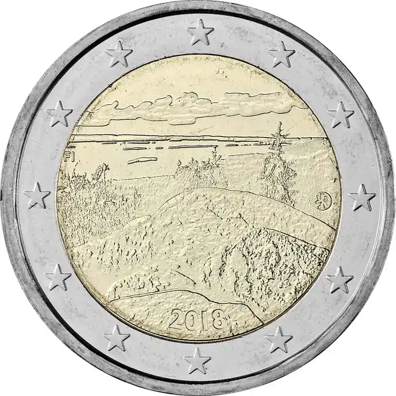 Neuzugang | 2 Euro Gedenkmünze Finnland 2018 bfr. – Nationalpark Koli