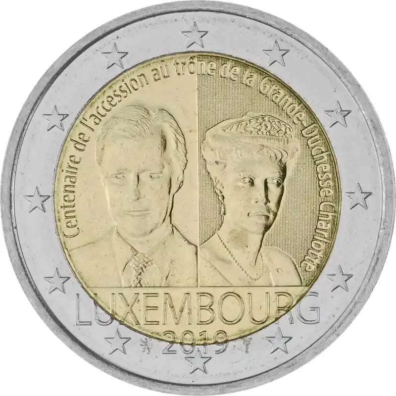 Ausverkauf | 2 Euro Gedenkmünze Luxemburg 2019 bfr. – Thronbesteigung von Großherzogin Charlotte
