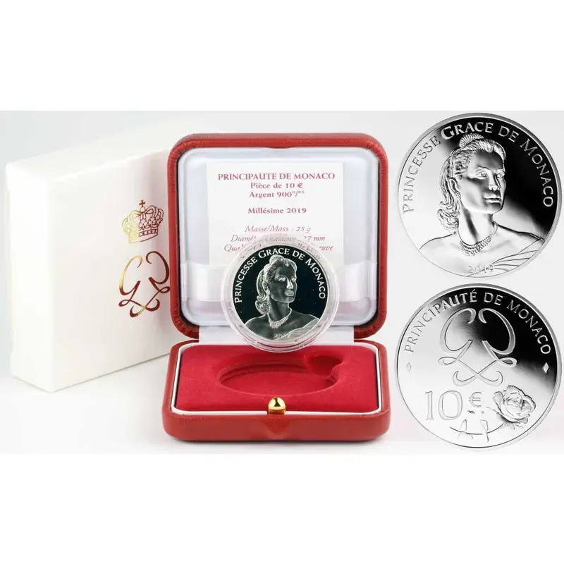 10 Euro Gedenkmünze Monaco 2019 Silber PP – Grace Kelly - Günstig