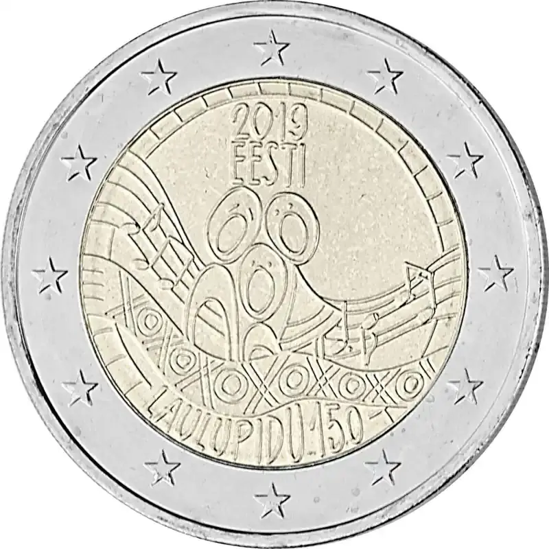 Expresslieferung - 2 Euro Gedenkmünze Estland 2019 bfr. – Liederfest