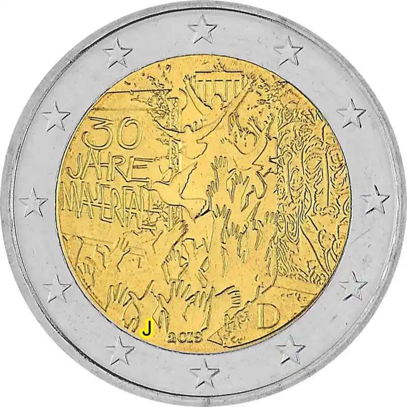 Kundenliebling | 2 Euro Gedenkmünze Deutschland 2019 bfr. – Mauerfall (J)