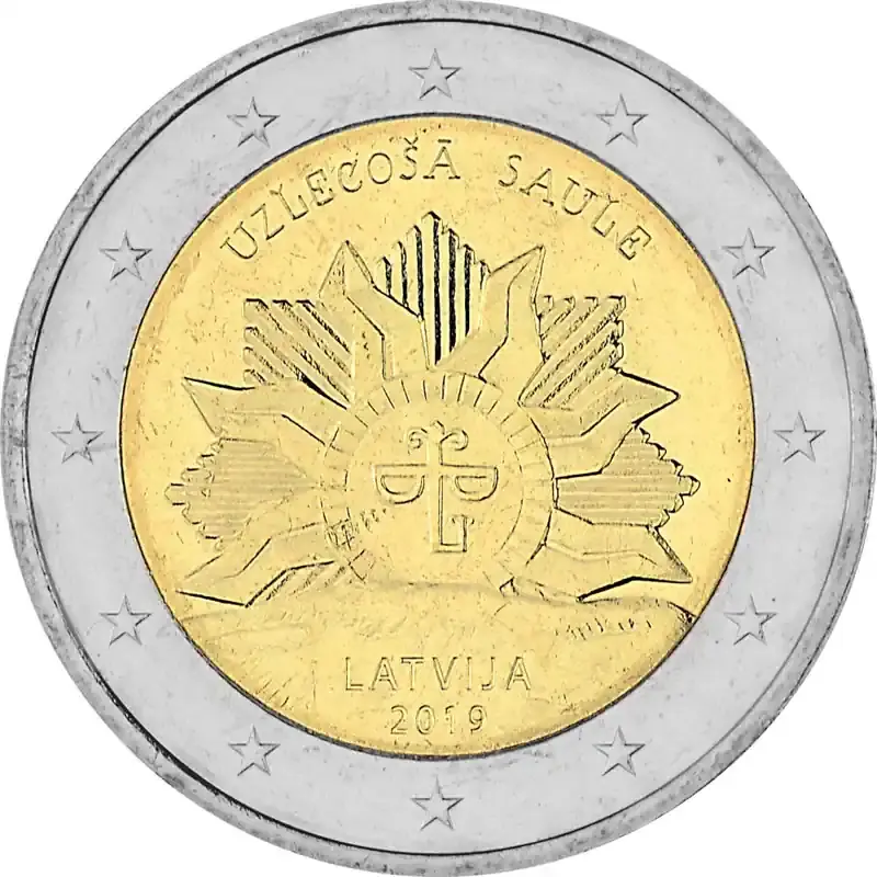 2 Euro Gedenkmünze Lettland 2019 bfr. – Aufgehende Sonne - Begrenztes Angebot