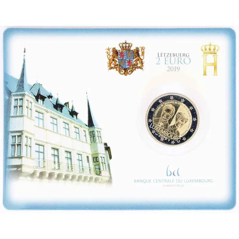 2 Euro Gedenkmünze Luxemburg 2019 st – Thronbesteigung Charlotte – in CoinCard - Bestpreis
