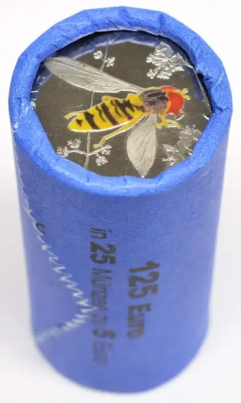 25x 5 Euro Hainschwebfliege – teilkoloriert 2024 bfr Deutschland - Vorteilspreis