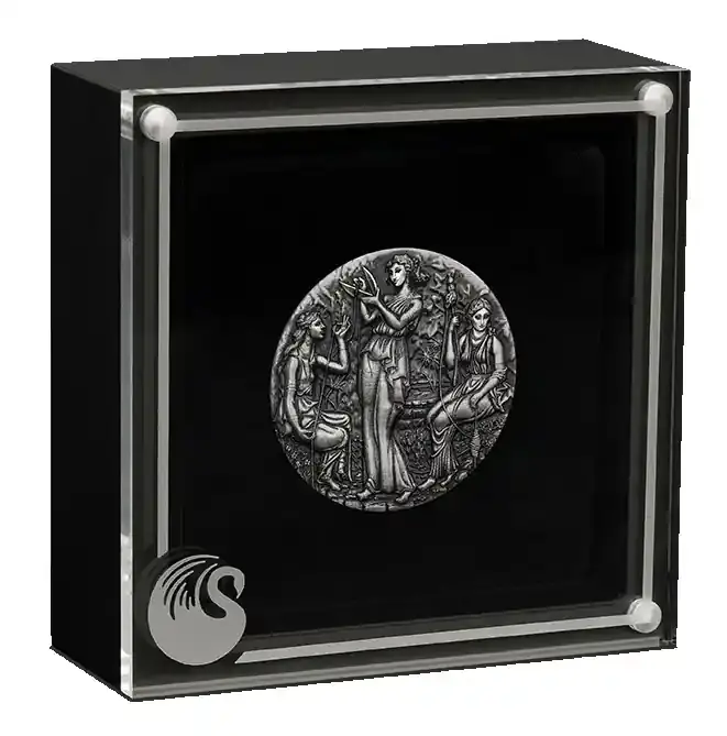 Premium-Qualität | Tuvalu 2025 2 Dollar Der Moirai 2oz Antik Finish PP