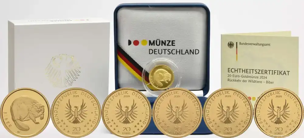 Sonderaktion - 20 Euro Biber Komplettsatz A-J 2024 Stgl. Deutschland