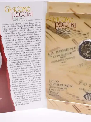 Zertifiziert | San Marino 2 Euro Puccini 2014 Stgl.