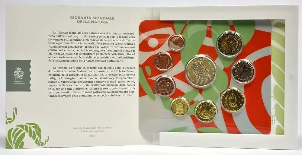 Neuheit | KMS San Marino 2018 Stgl. / BU 8,88 Euro