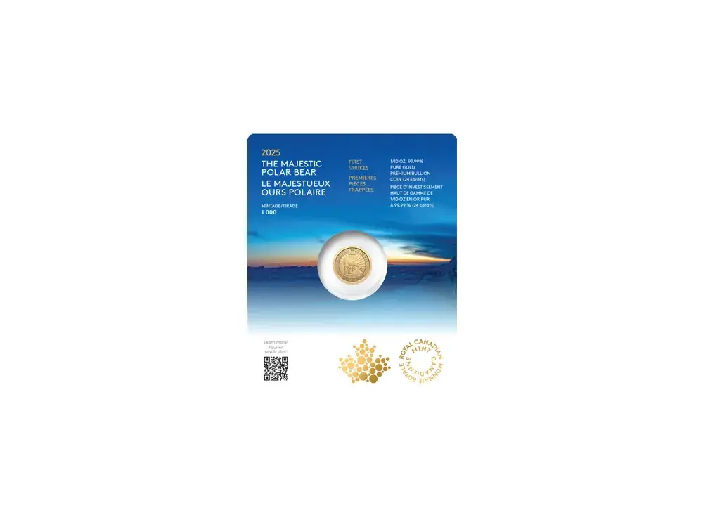 Markenqualität | Kanada 2025 5 Dollar Majestic Eisbär 1/10 Oz Stgl.