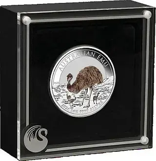 Australien 2024 1 Dollar Emu – im Etui farbig Stgl. | Top-Qualität