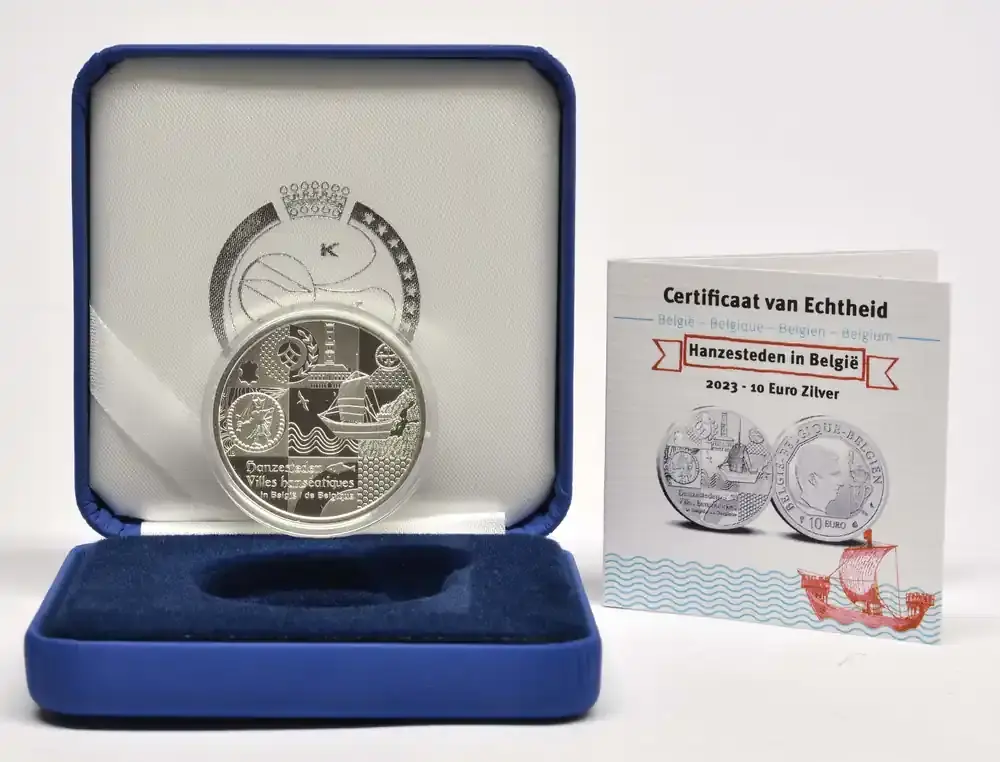Hochwertig - 10 Euro Hansestädte Belgiens 2023 PP Belgien