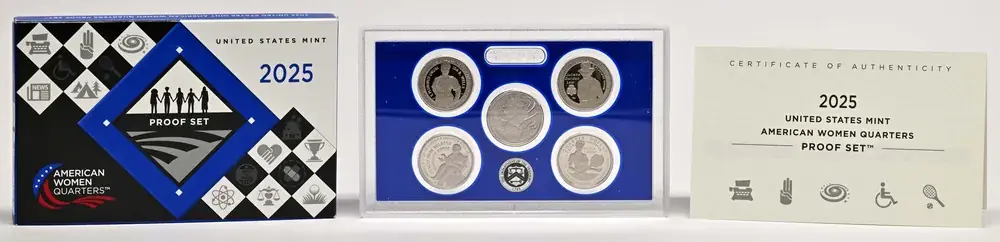 Direkt bestellen | 5×25 Ct American Women 1/4-Dollar-Satz 2025 PP USA