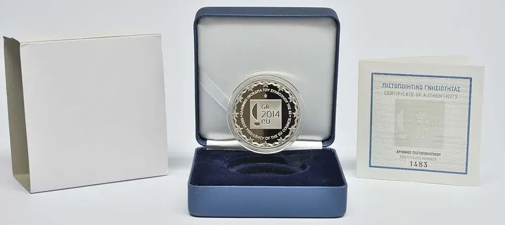 Profi-Qualität | Griechenland 10 Euro Griechische EU-Präsidentschaft 2014 PP