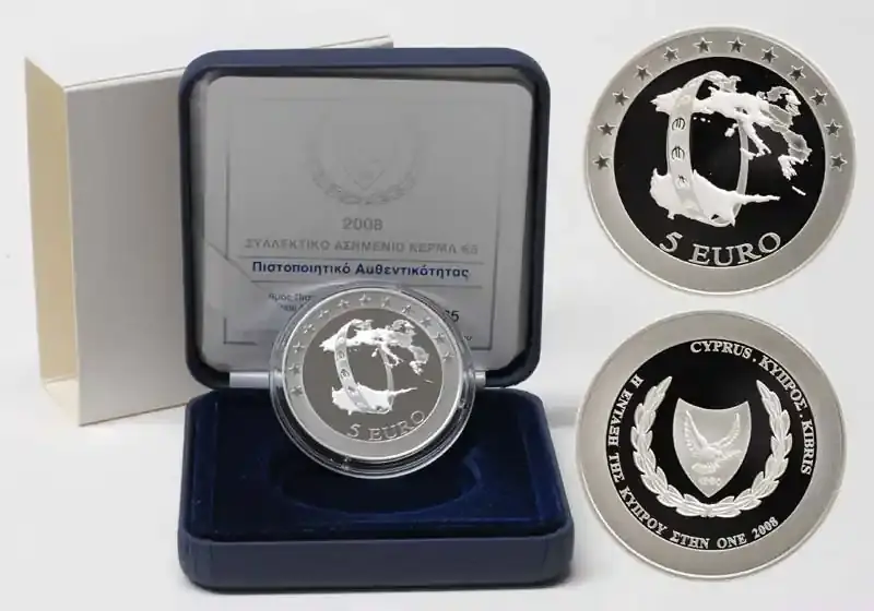5 Euro Zypern Mitglied der Europäischen Währungsunion 2008 PP Zypern | Direkt bestellen
