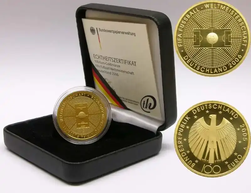 Deutschland 2005 F 100 Euro Fußball Weltmeisterschaft 2006 in Deutschland Stgl. | Neu im Sortiment