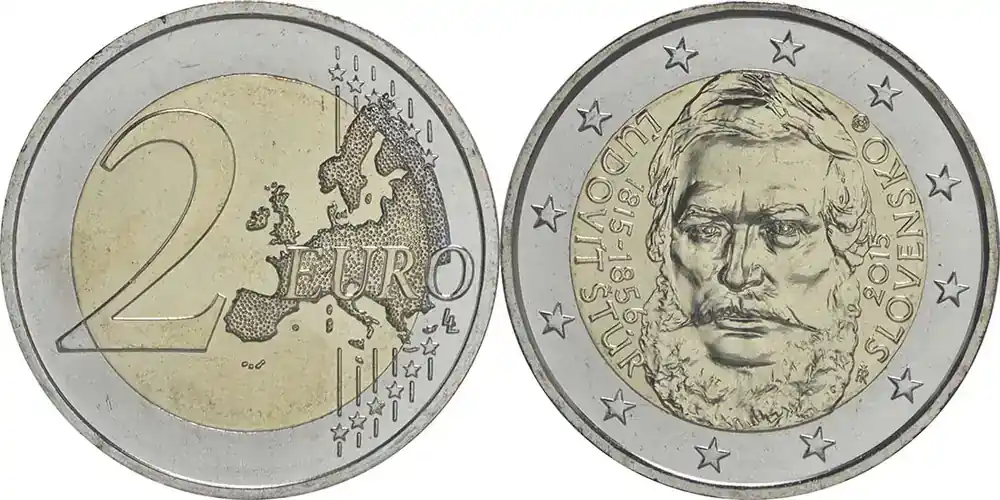 2 Euro Ludovít Stur 2015 bfr Slowakei - Sale