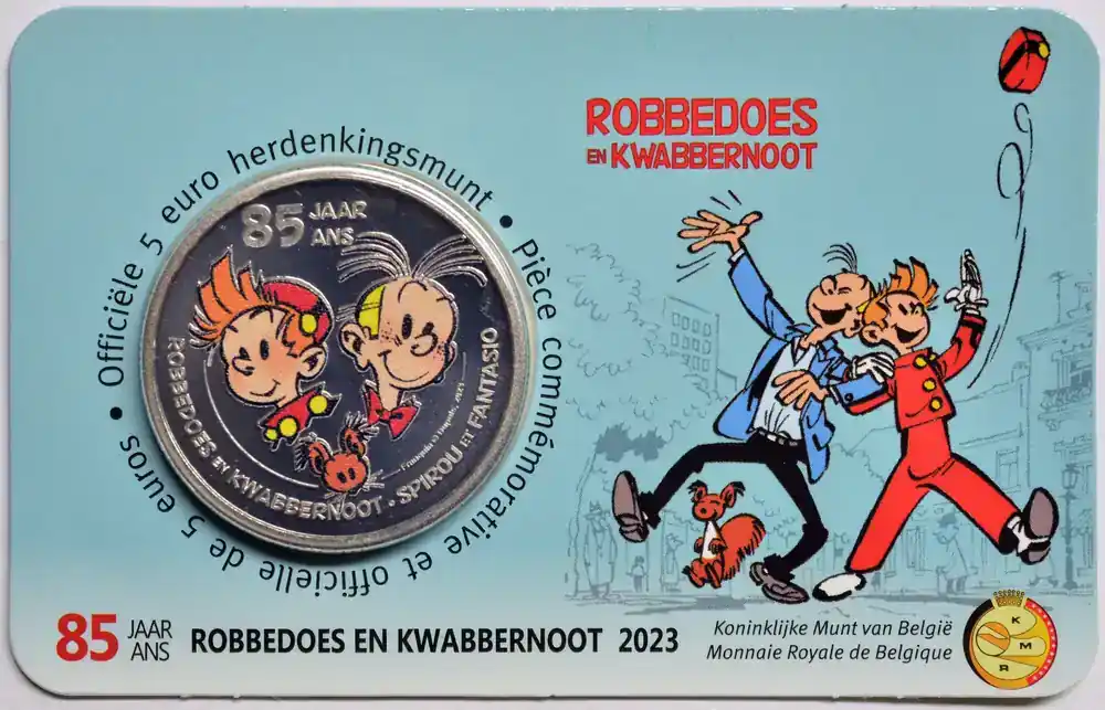 Extra-Rabatt | Belgien 2023 5 Euro 85 Jahre Spiro und Fantasio farbig bfr