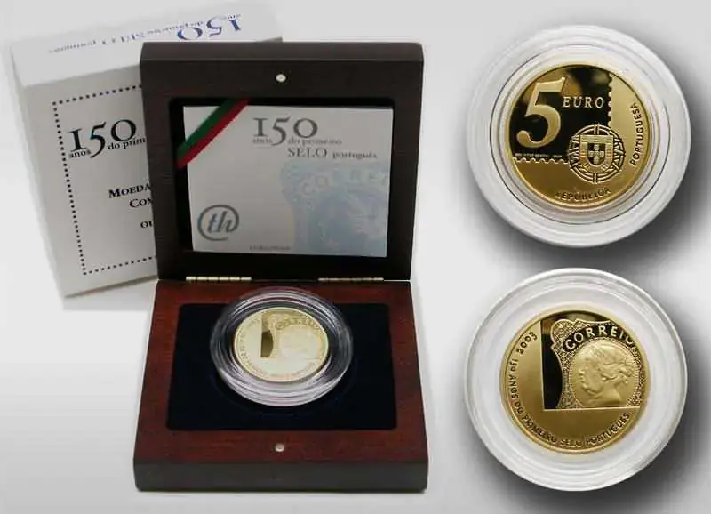 Portugal 5 Euro 150 Jahre Briefmarke 2003 PP | Einfach bestellen