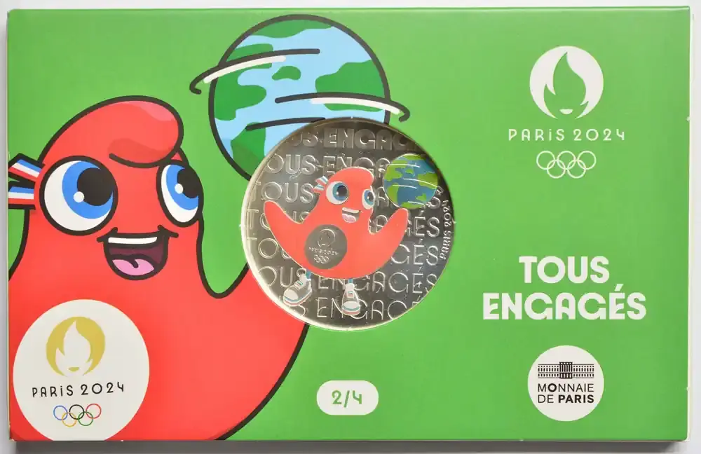 50 Euro Planet Tous Engages farbig 2023 Stgl. Frankreich - Begrenzte Stückzahl