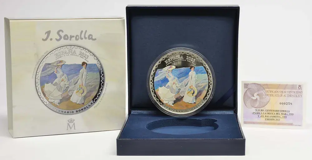 Hammerpreis - 50 Euro Joaquin Sorolla farbig 2023 PP Spanien