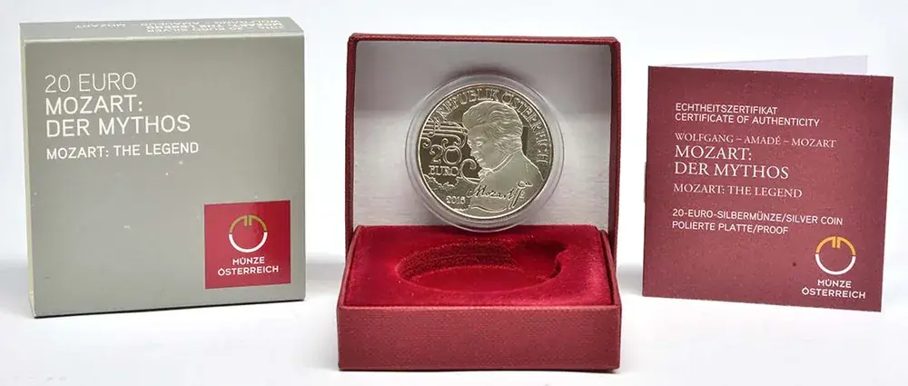 Österreich 20 Euro Mozart der Mythos 2016 PP | Nicht verpassen
