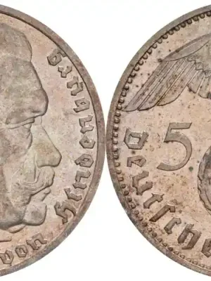 Deutschland 1938 E 5 Reichsmark Hindenburg vz. | Versandbereit