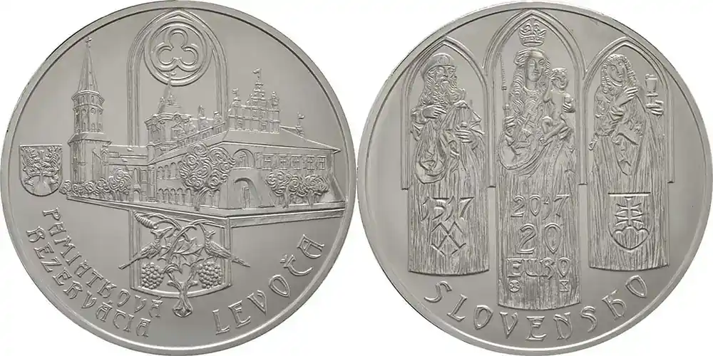 Sicher bezahlen | Slowakei 20 Euro St. Jakobs Kirche in Levoca 2017 Stgl.