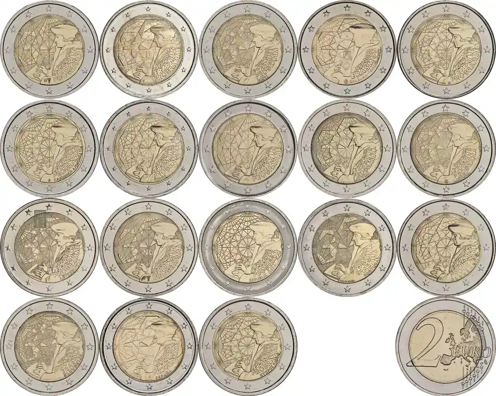 2 Euro Erasmus Set komplett ohne Malta (D 1x) 2022 bfr. - Preisknaller