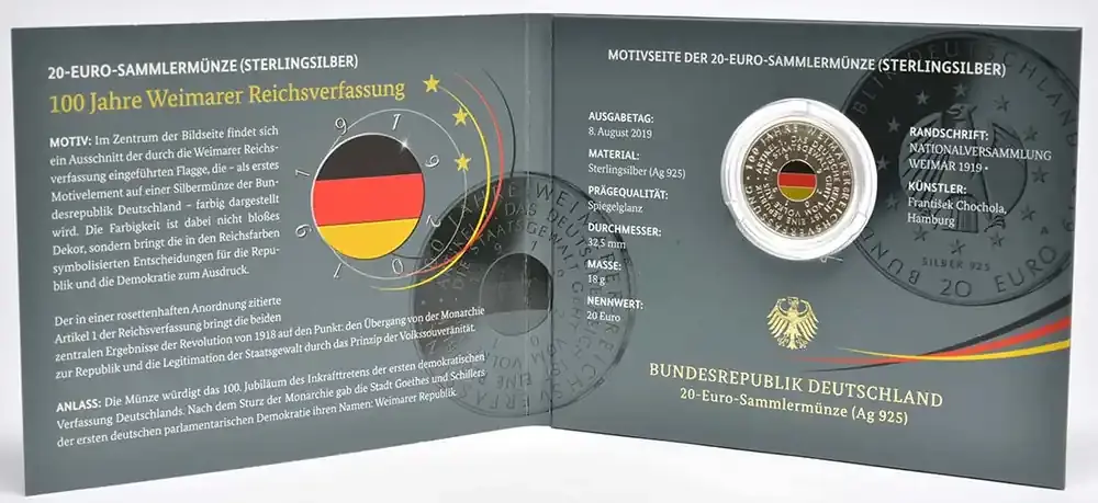 Extra-Rabatt | 20 Euro Weimarer Reichsverfassung 2019 PP Deutschland