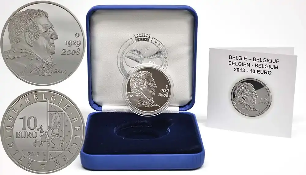 Schnelle Zustellung - Belgien 10 Euro Hugo Claus 2013 PP