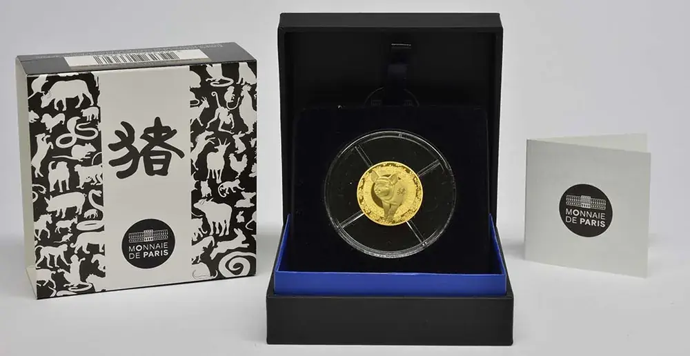 50 Euro Jahr des Schweins 2019 PP Frankreich Gold | Hammerpreis