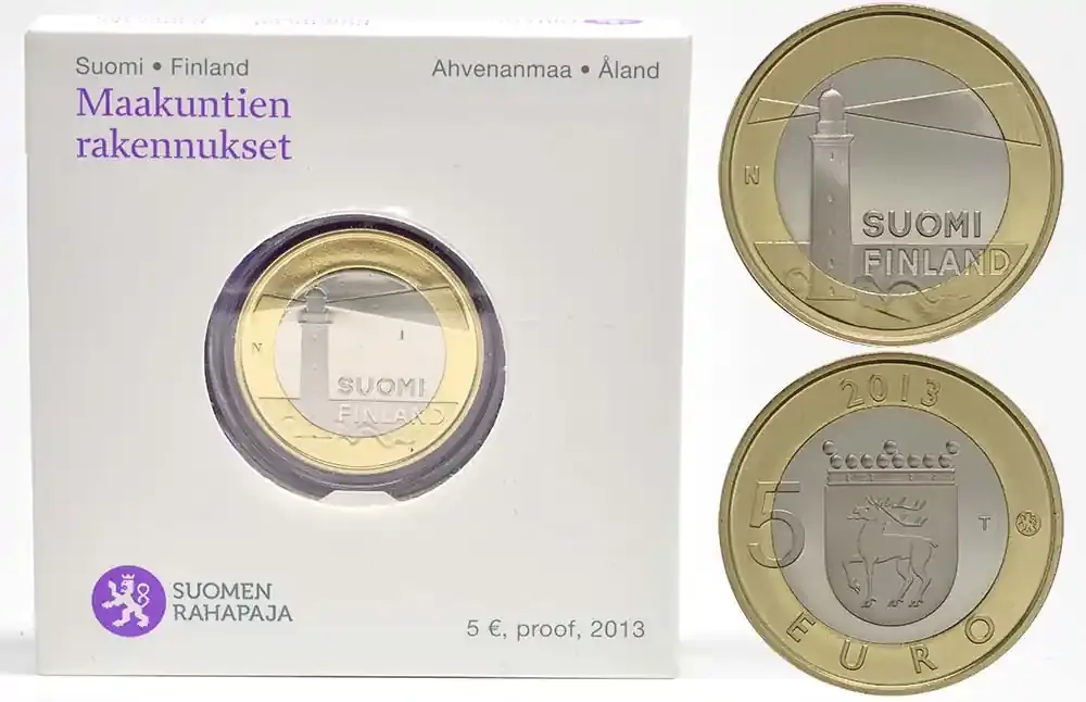 Sale - Finnland 2013 5 Euro Aaland – Leuchtturm v. Sälskär PP