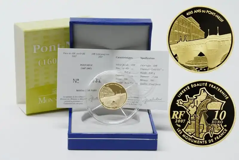Frankreich 10 Euro 400 Jahre Pont Neuf 2007 PP GOLD | Günstig