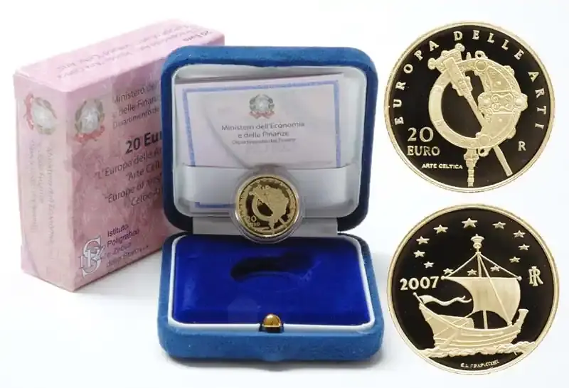 Sonderpreis | Italien 20 Euro Irland Keltische Kunst 2007 PP GOLD