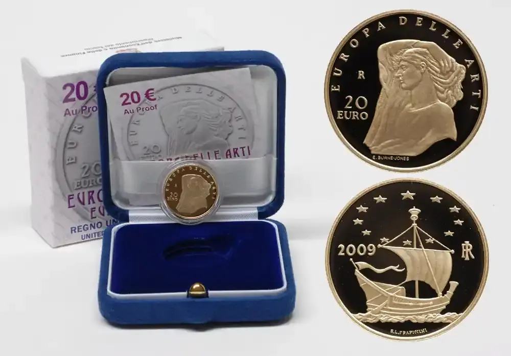 Preishit - Italien 20 Euro Edward Burne-Jones 2009 GOLD