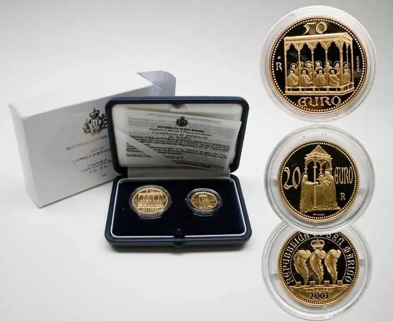 San Marino 20 + 50 Euro 2003 original PP GOLD | Knallerpreis