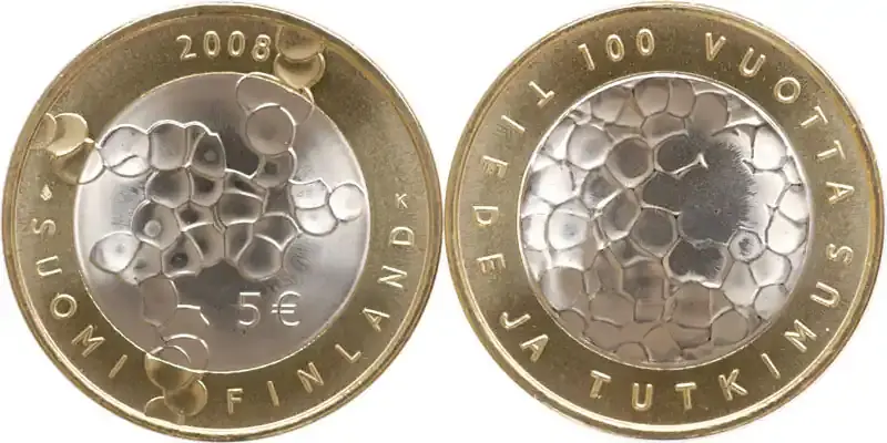 Begrenztes Angebot - Finnland 2008 5 Euro Akademie der Wissenschaften in Originalkapsel mit Zertifikat Stgl.
