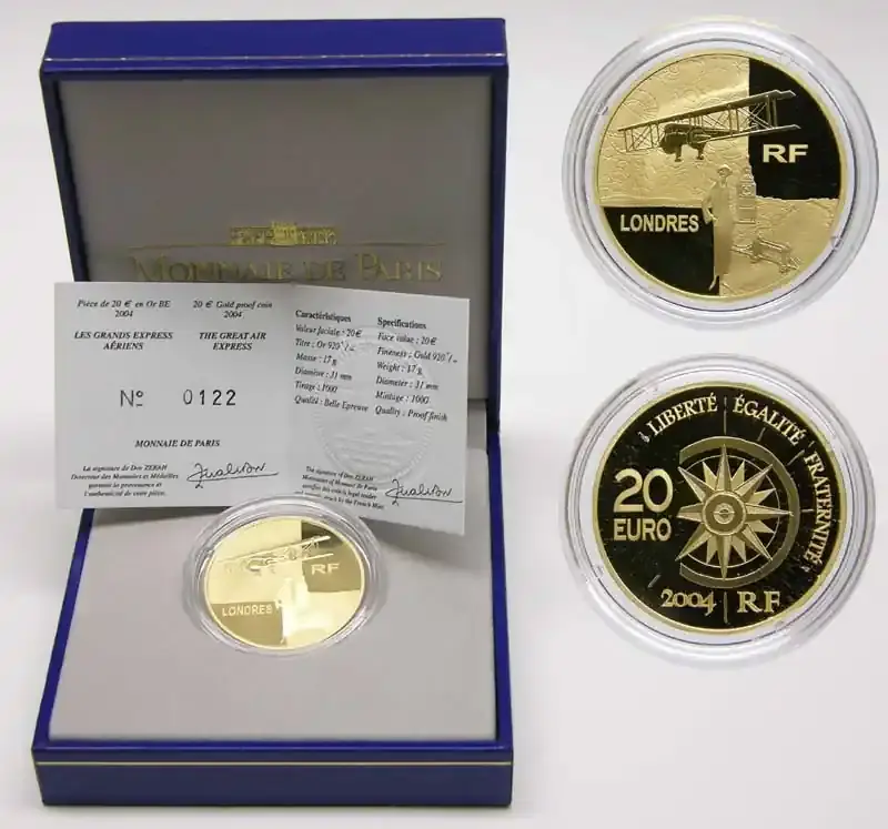 Frankreich 20 Euro Doppeldecker 2004 GOLD PP - Wochenendangebot