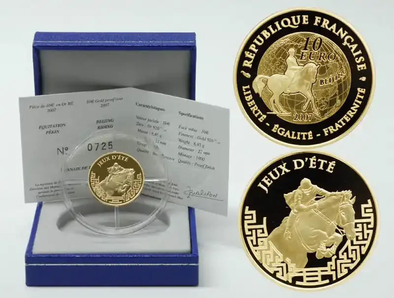 Bestpreis | Frankreich 10 Euro Reiten 2007 GOLD PP