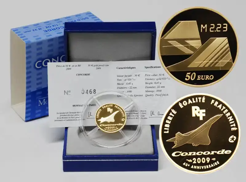Frankreich 50 Euro Concorde 2009 PP Gold | Jetzt erhältlich