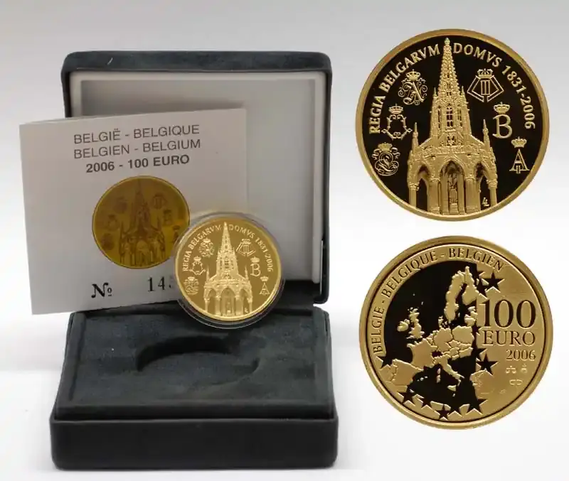 Schnäppchen - Belgien 2006 100 Euro 175 Jahre Dynastie inkl. Originaletui und Zertifikat PP