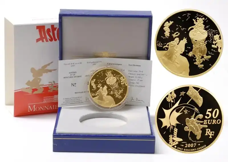 Frankreich 50 Euro Asterix – Cäsar 2007 GOLD PP | Sonderaktion